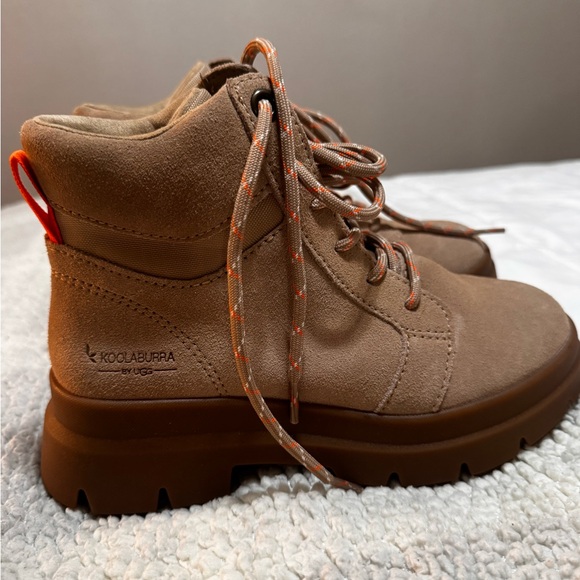 Koolaburra Tan Lace Up Boots - Picture 4 of 5